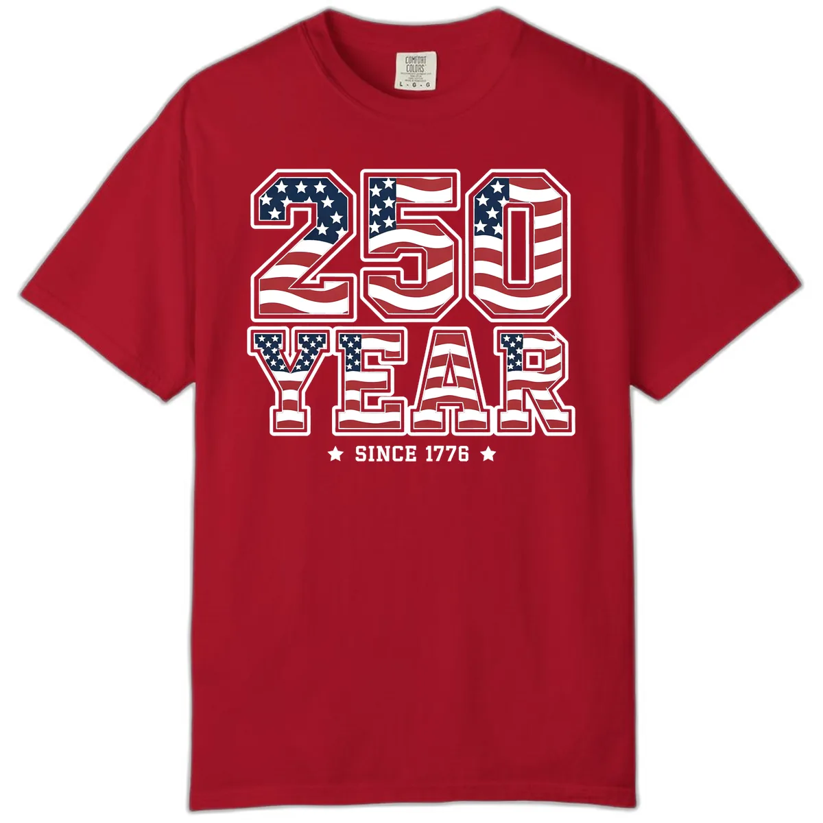 America's 250th Celebration Heritage Design Comfort Color in Red