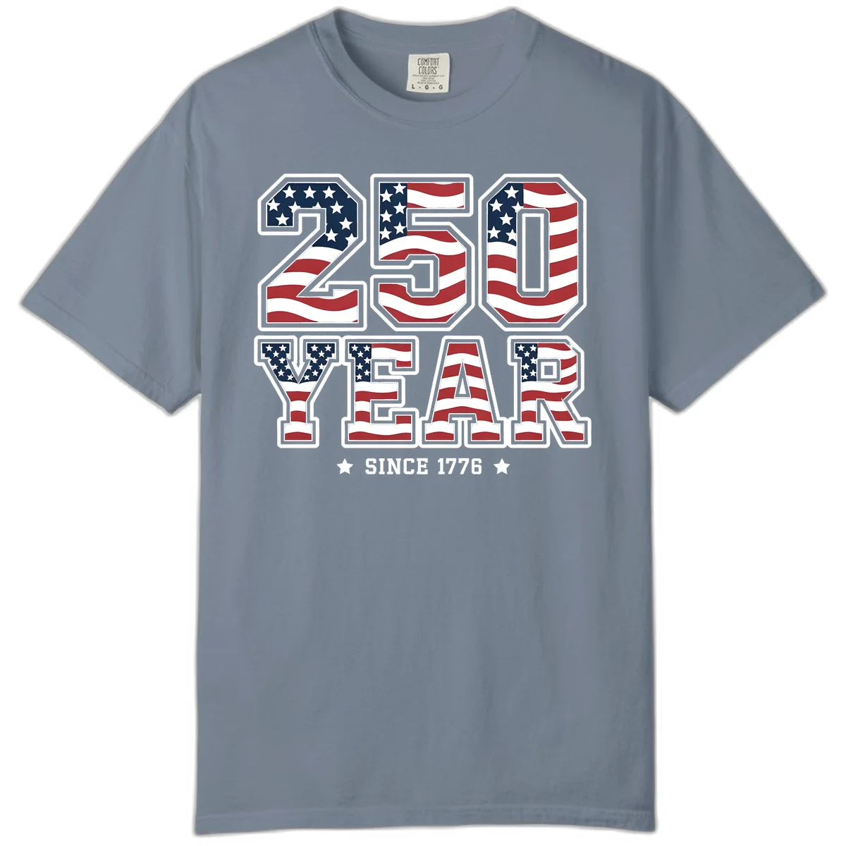 America's 250th Celebration Heritage Comfort Color in Blue Jean