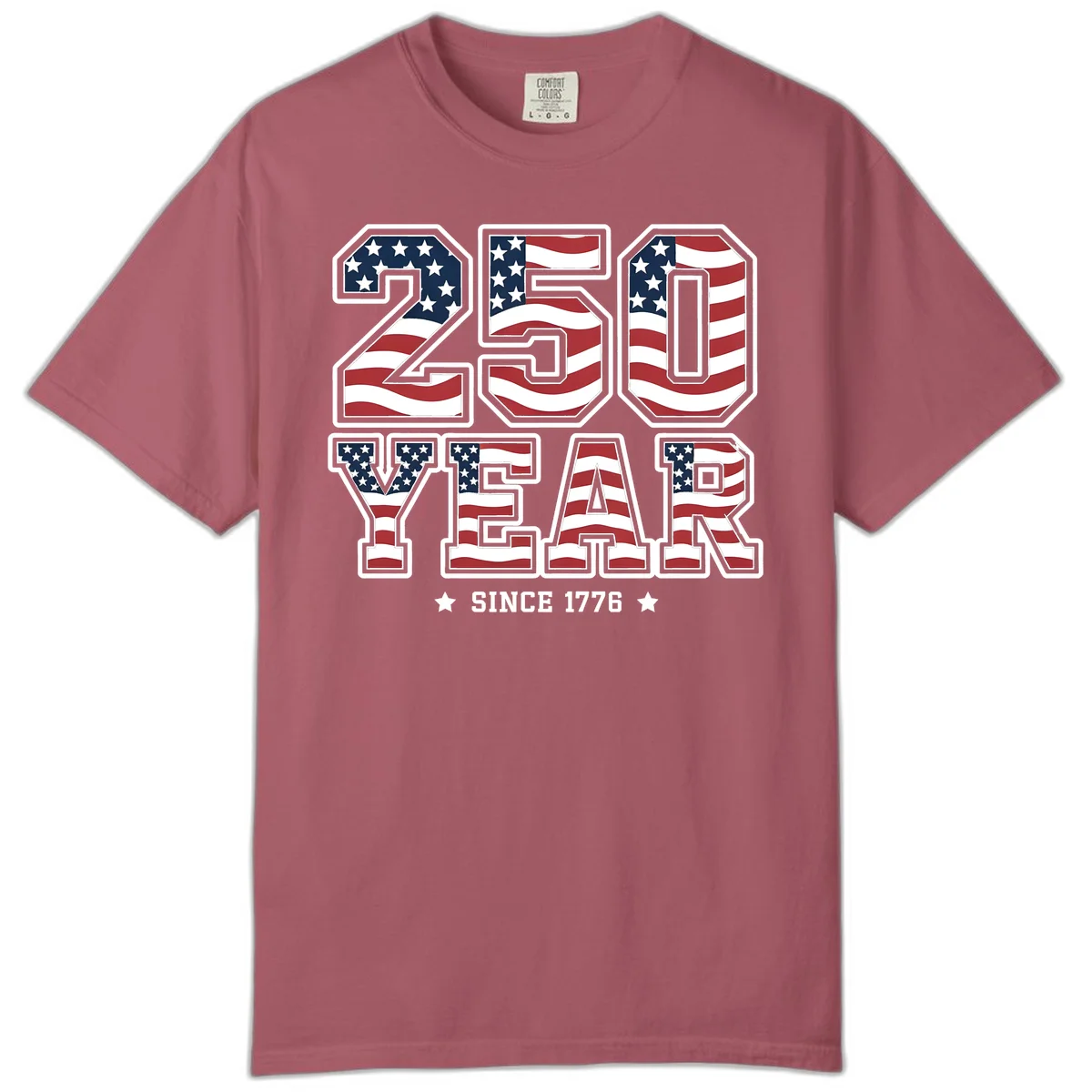 America's 250th Celebration Heritage Comfort Color in Crimson