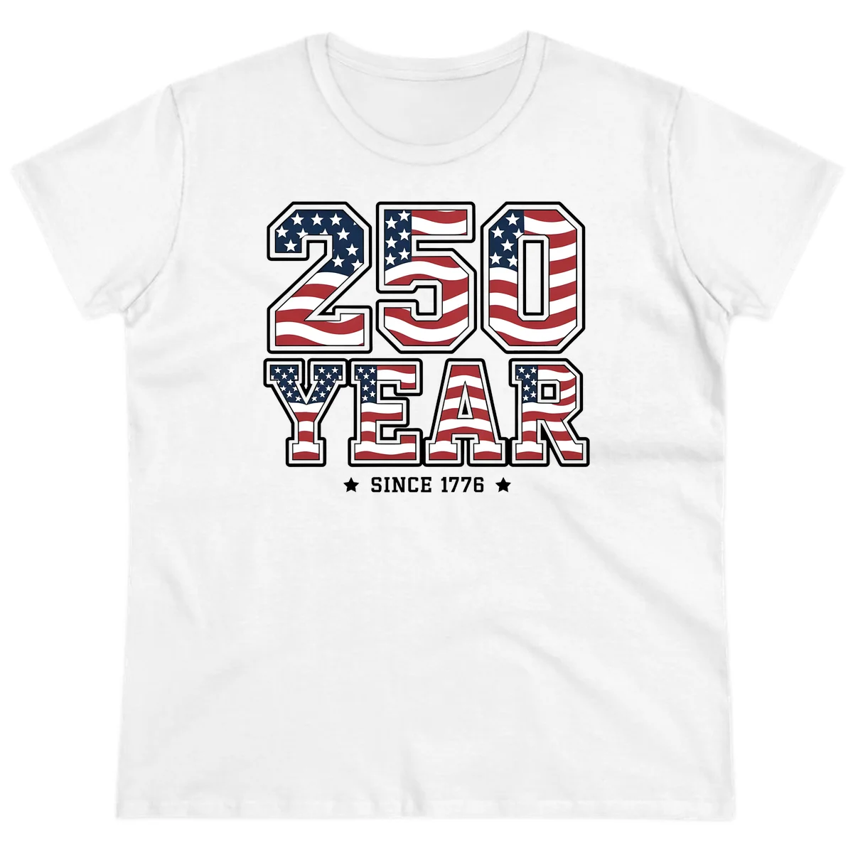 America's 250th Celebration Heritage Ladies Tee in White