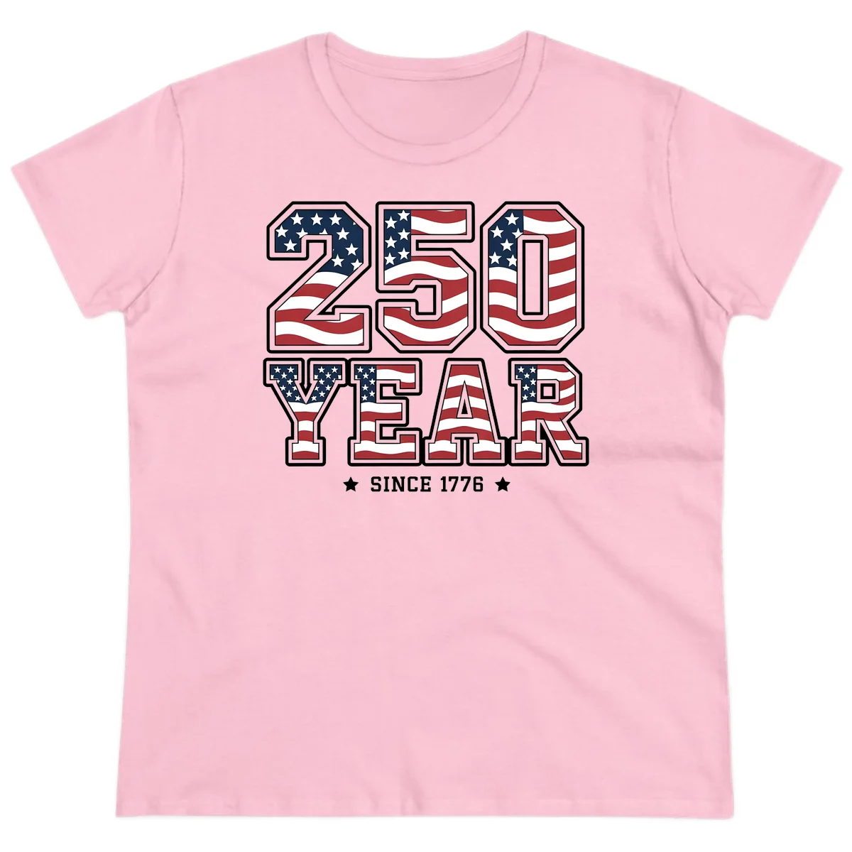 America's 250th Celebration Heritage Ladies Tee in Light Pink