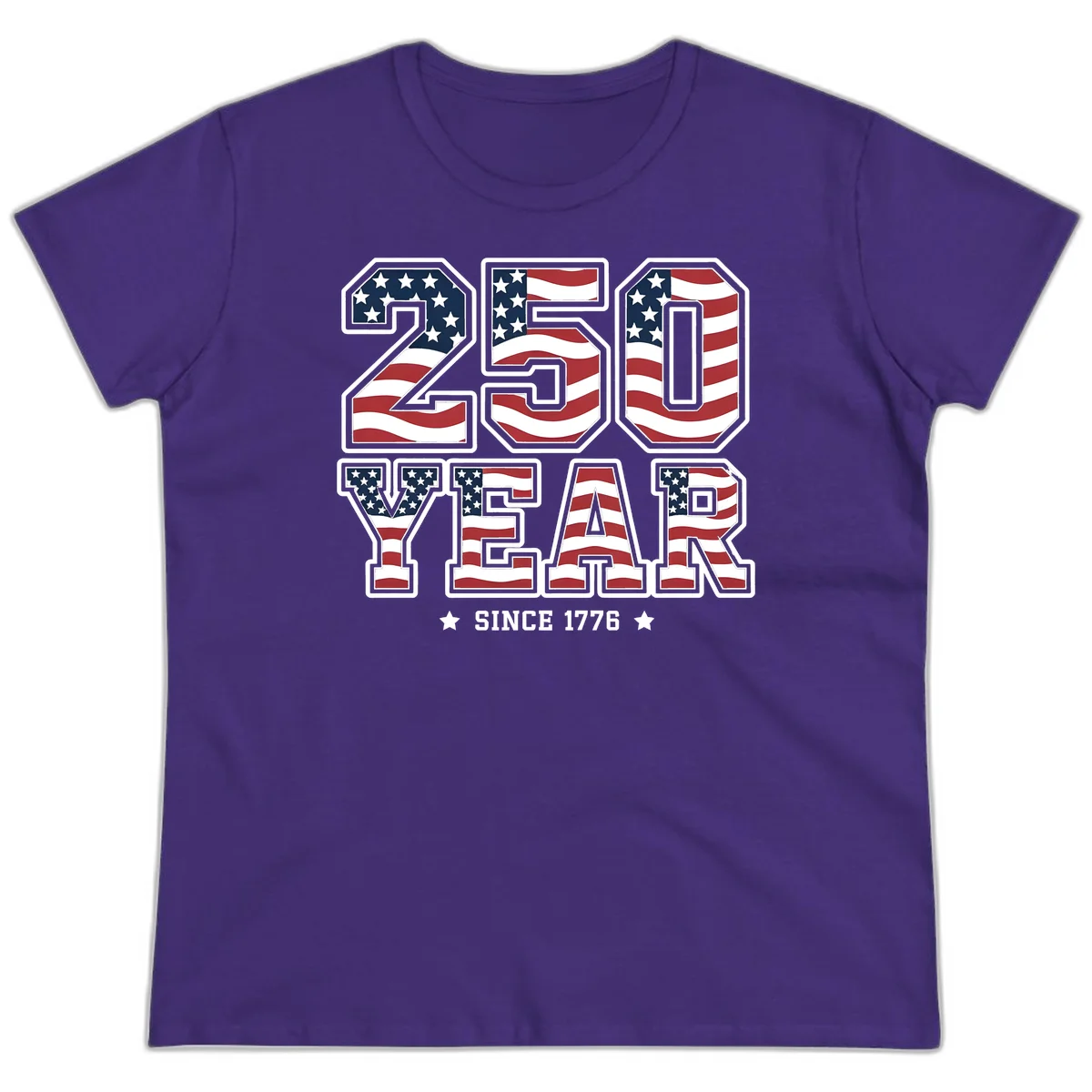 America's 250th Celebration Heritage Ladies Tee in Purple