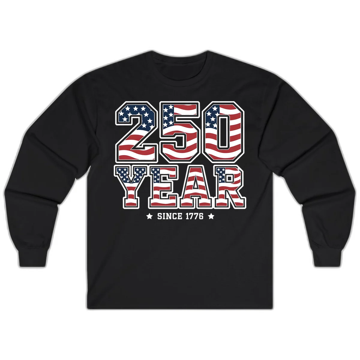 America's 250th Celebration Heritage Long Sleeve in Black