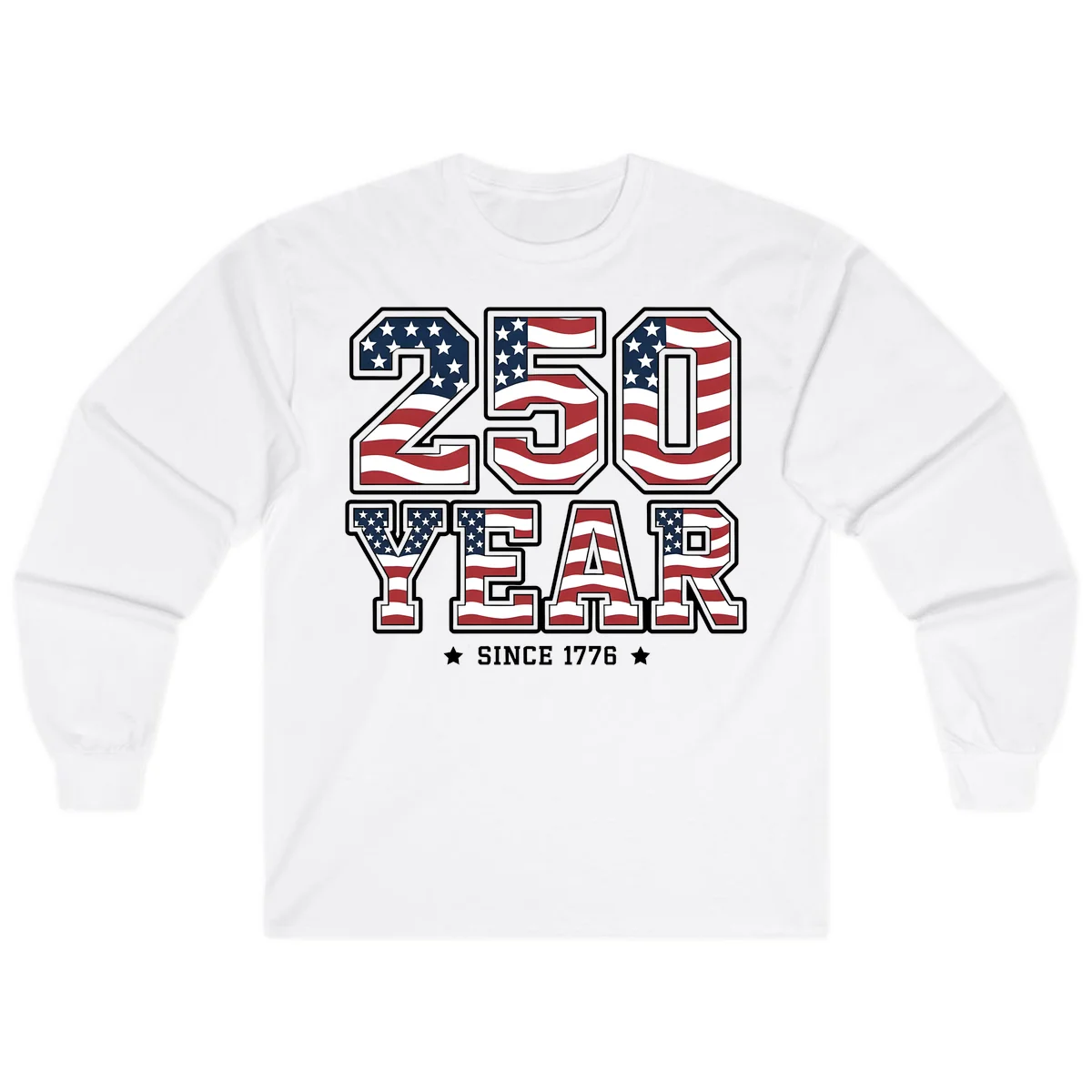 America's 250th Celebration Heritage Long Sleeve in White