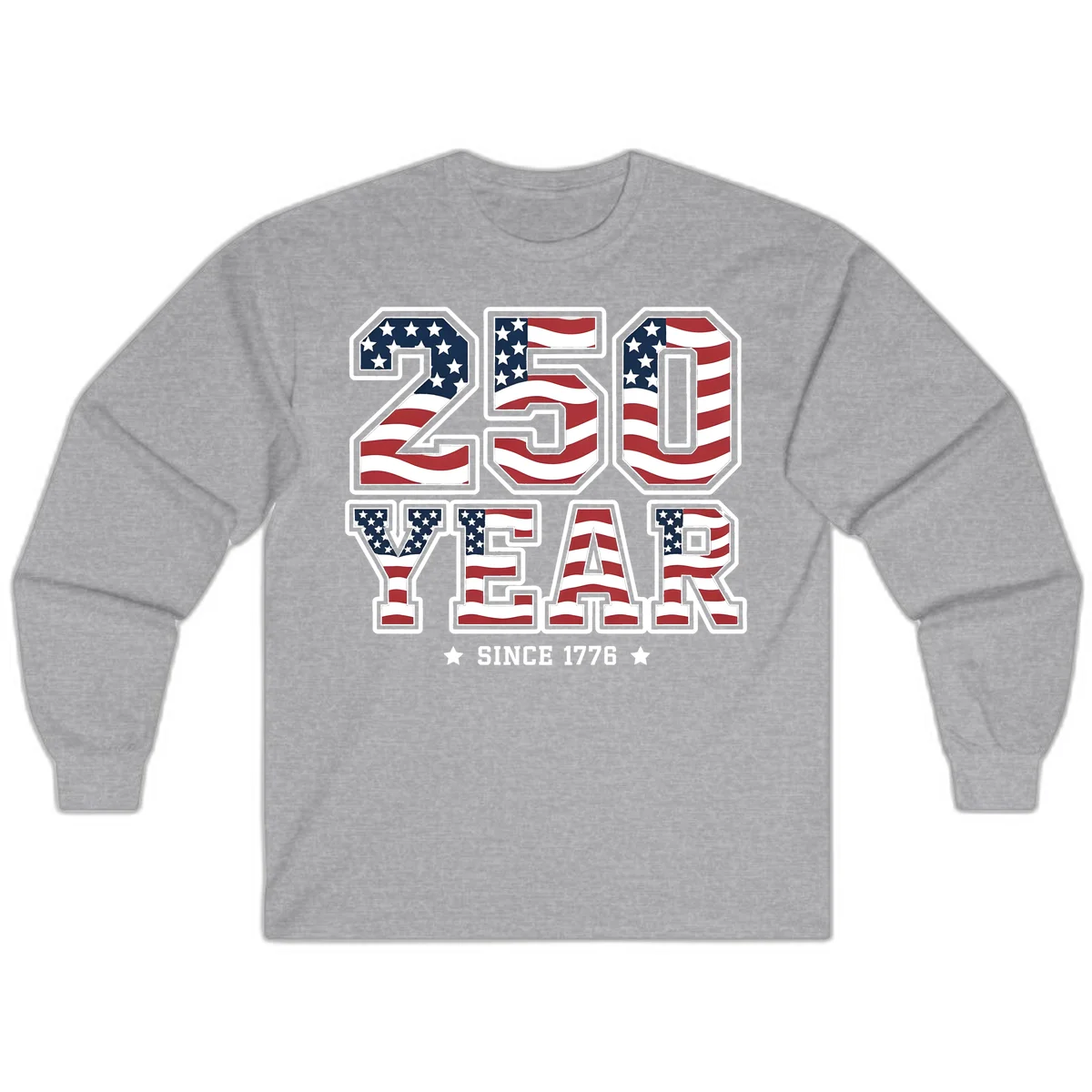America's 250th Celebration Heritage Long Sleeve in Sport Grey