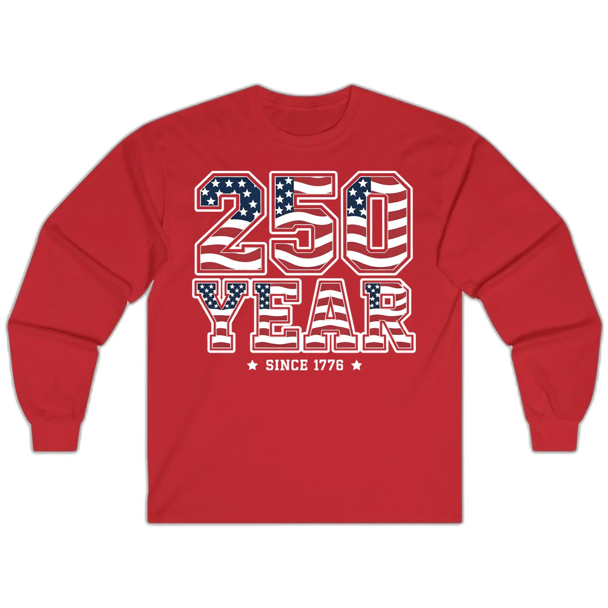 America's 250th Celebration Heritage Long Sleeve in Red