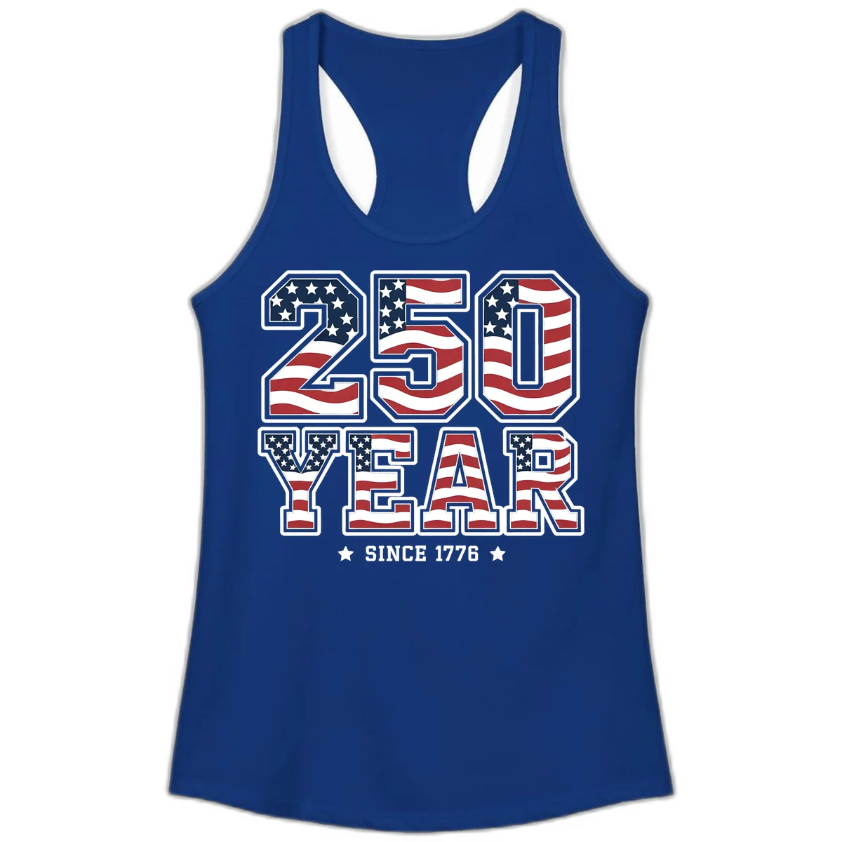 America's 250th Celebration Heritage Ladies Tank in Solid Royal