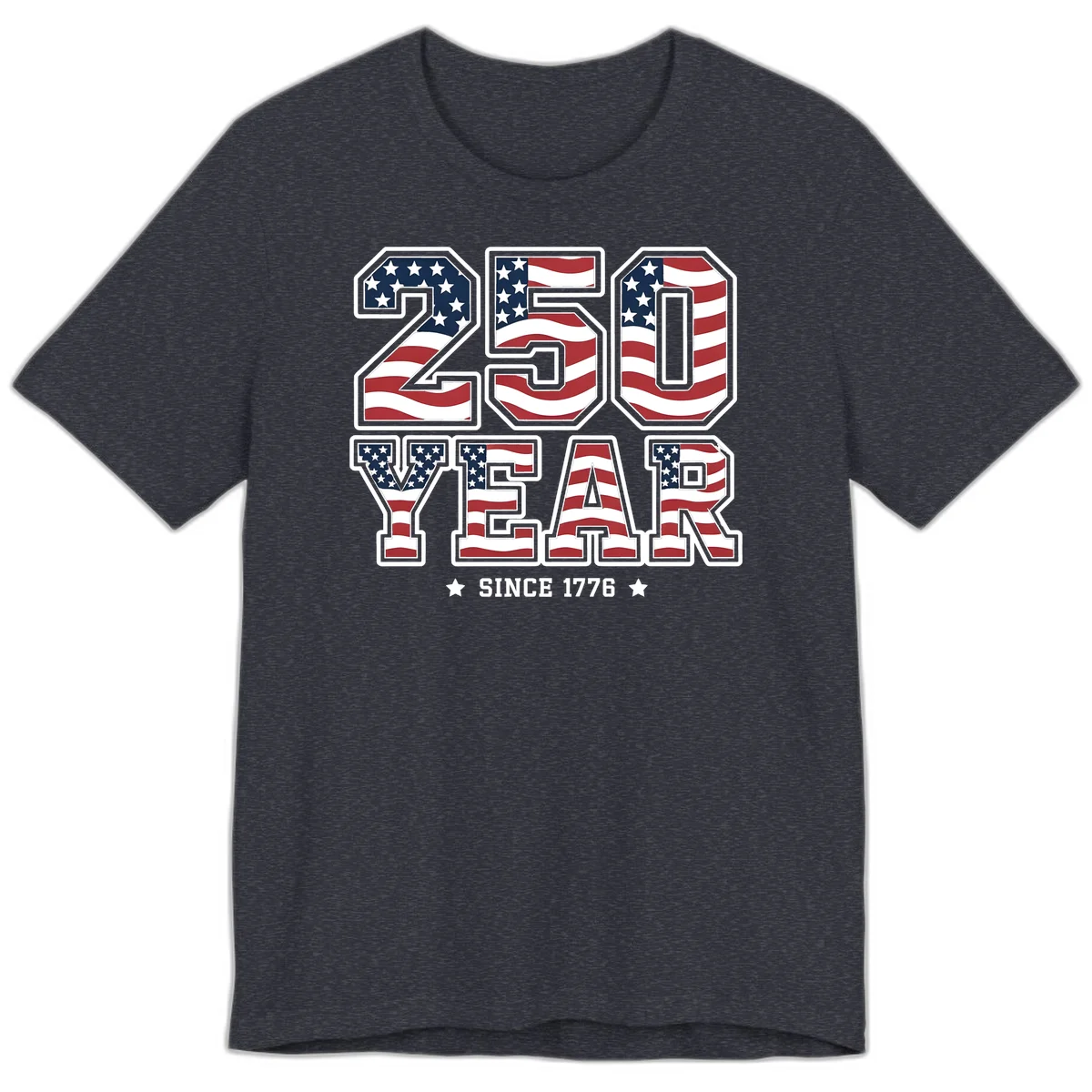 America's 250th Celebration Heritage Premium T-Shirt in Heather Navy
