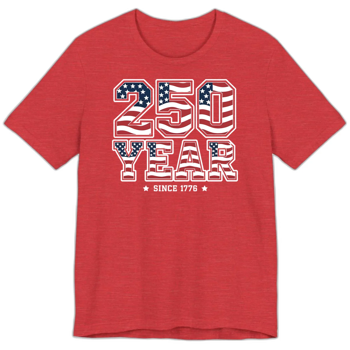 America's 250th Celebration Heritage Premium T-Shirt in Heather Red