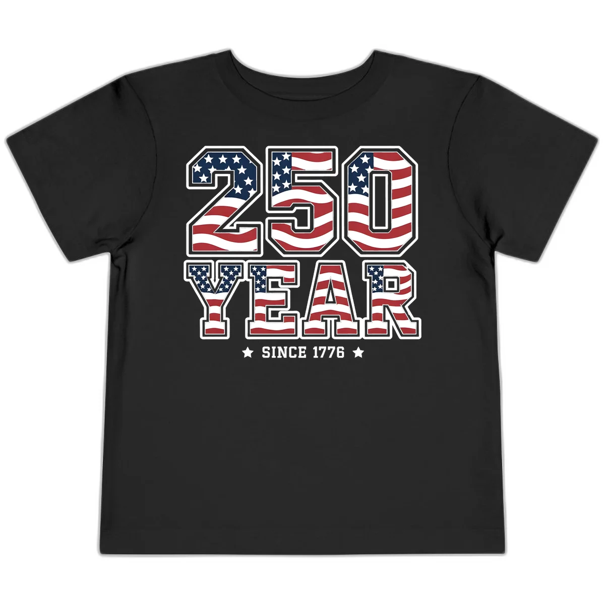 America's 250th Celebration Heritage Toddler T-Shirt in Black