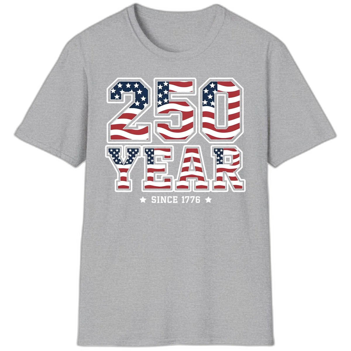 America's 250th Celebration Heritage T-Shirt in Sport Grey