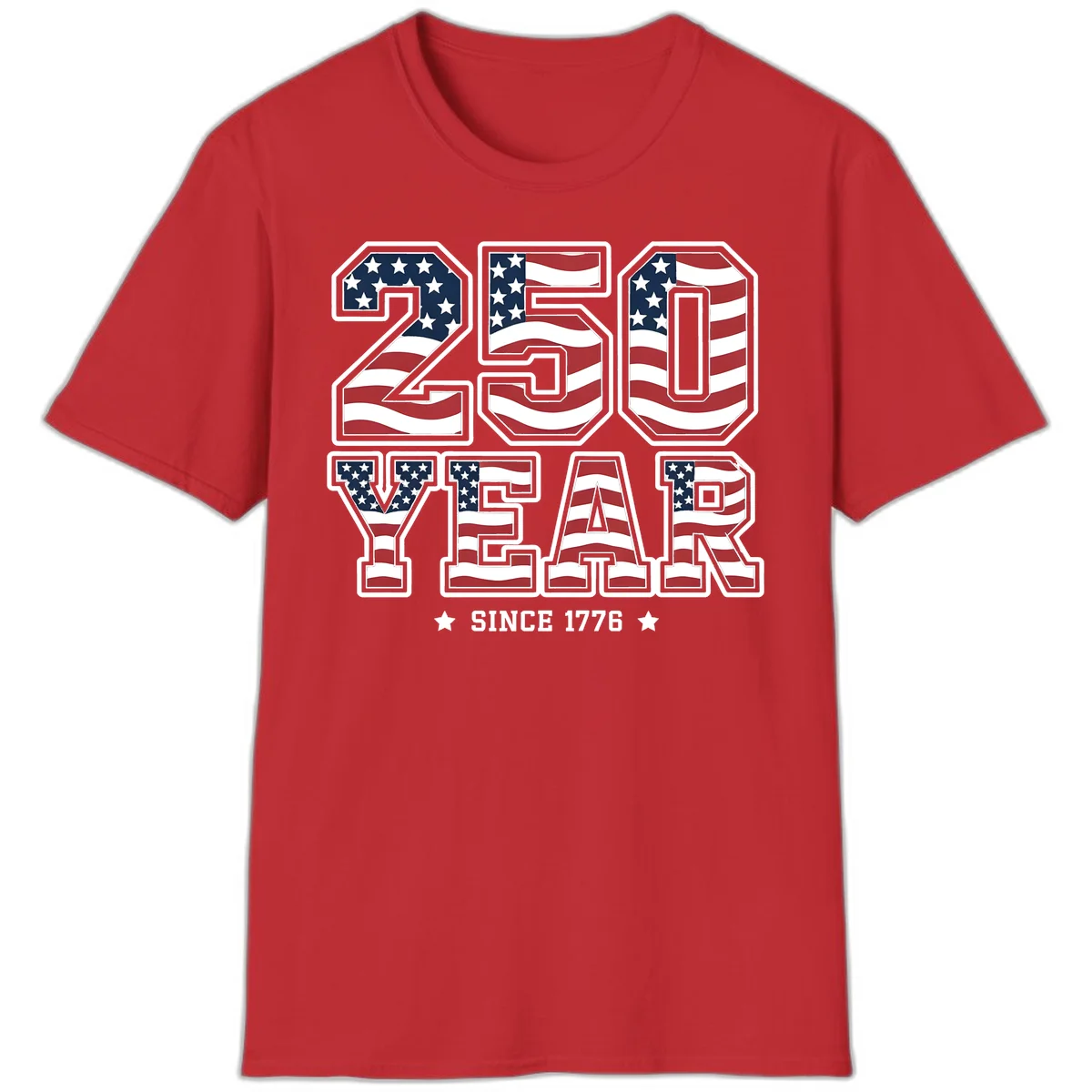 America's 250th Celebration Heritage T-Shirt in Red