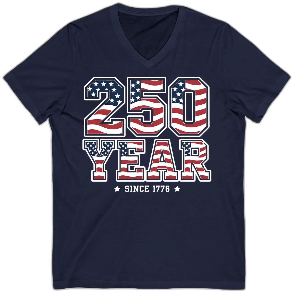 America's 250th Celebration Heritage V-Neck in Navy