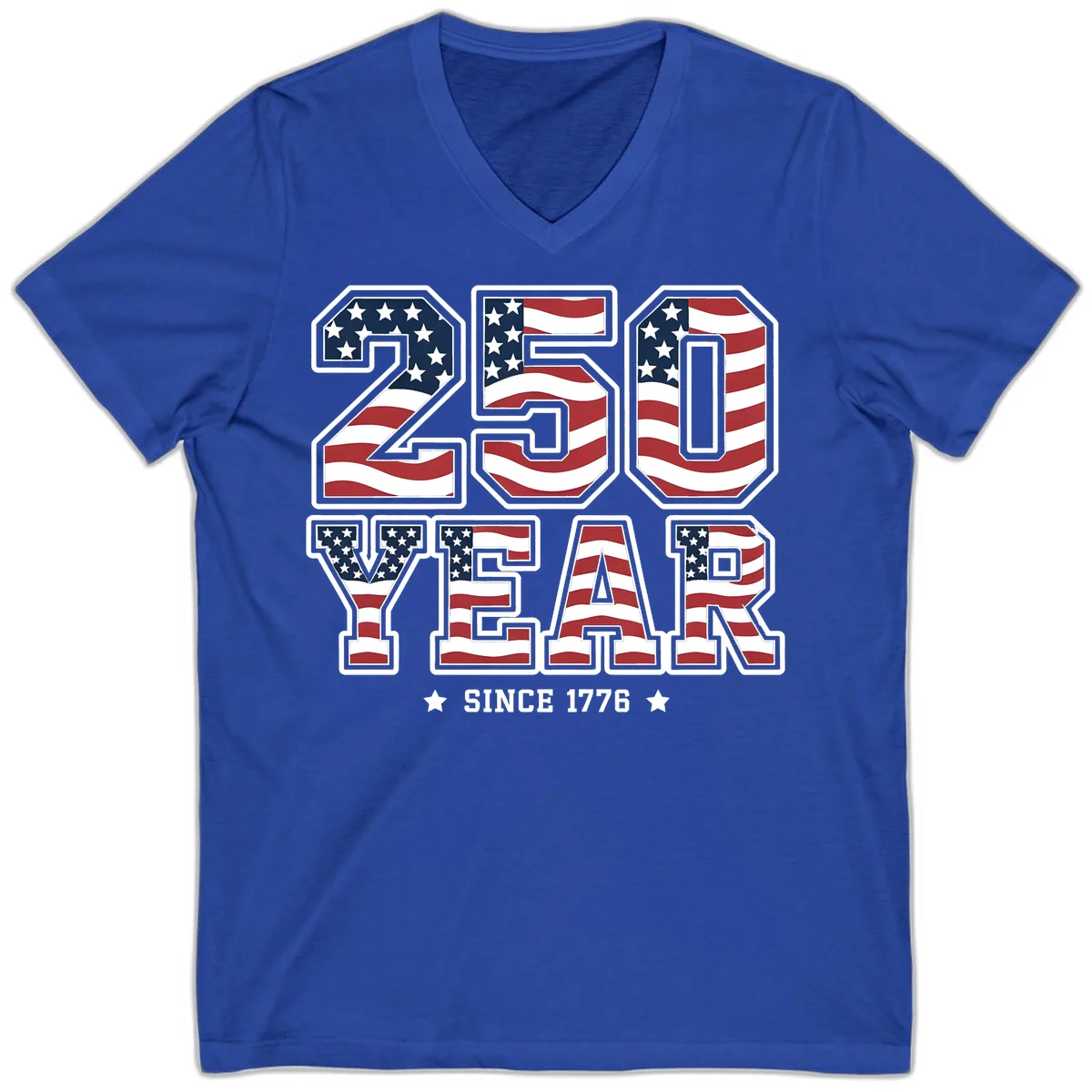 America's 250th Celebration Heritage V-Neck in True Royal