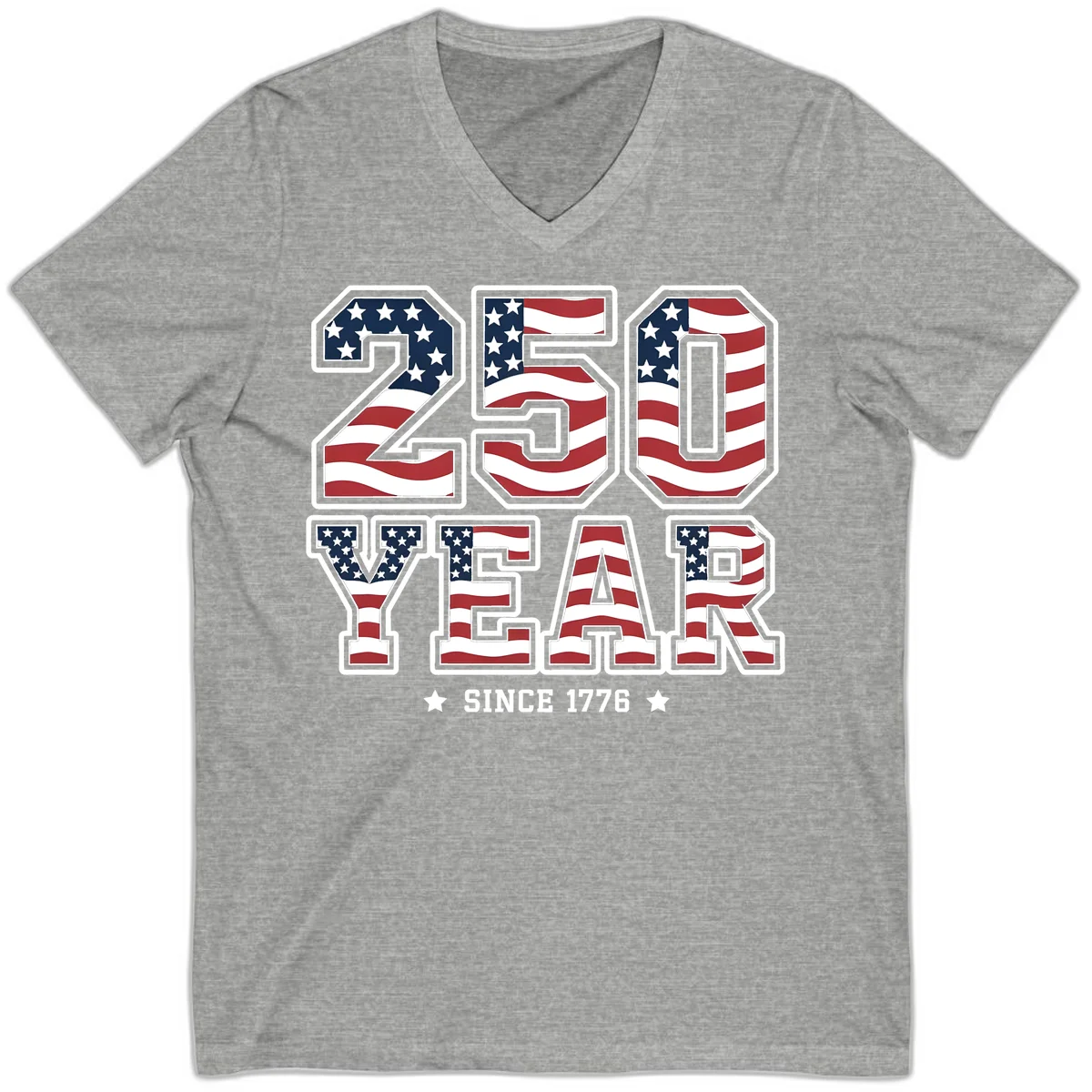 America's 250th Celebration Heritage V-Neck in Athletic Heather