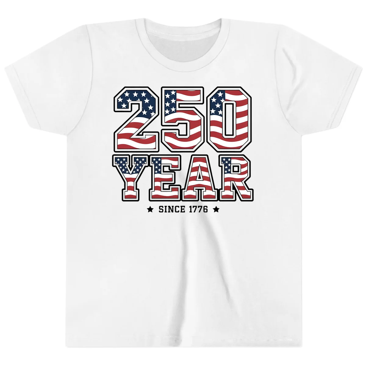 America's 250th Celebration Heritage Youth T-Shirt in White