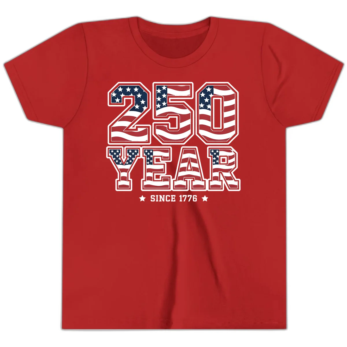 America's 250th Celebration Heritage Youth T-Shirt in Red