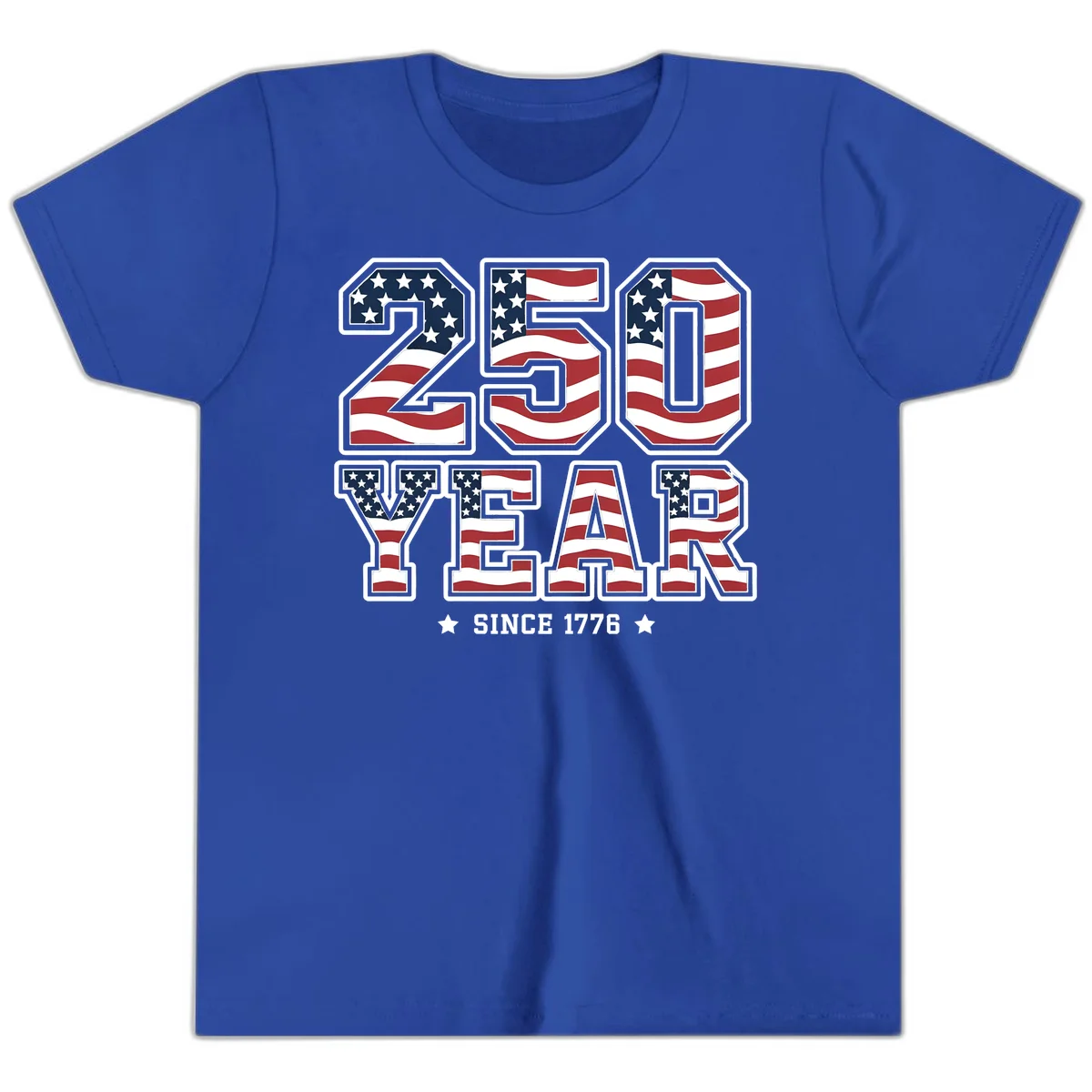 America's 250th Celebration Heritage Youth T-Shirt in True Royal