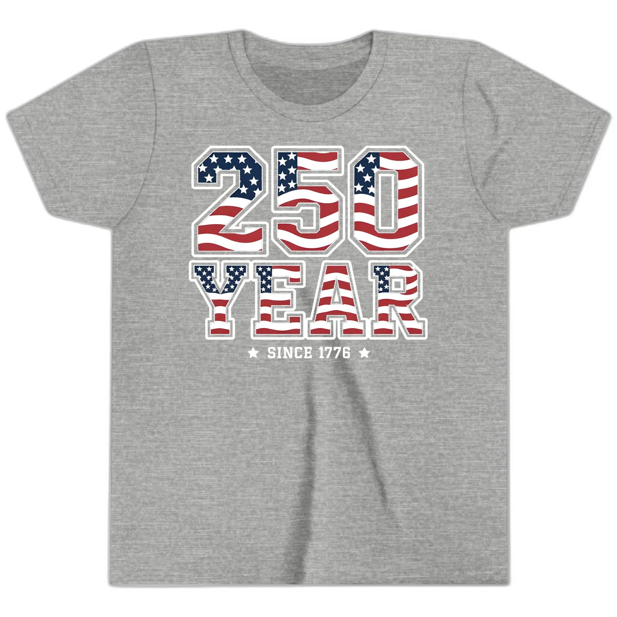 America's 250th Celebration Heritage Youth T-Shirt in Athletic Heather