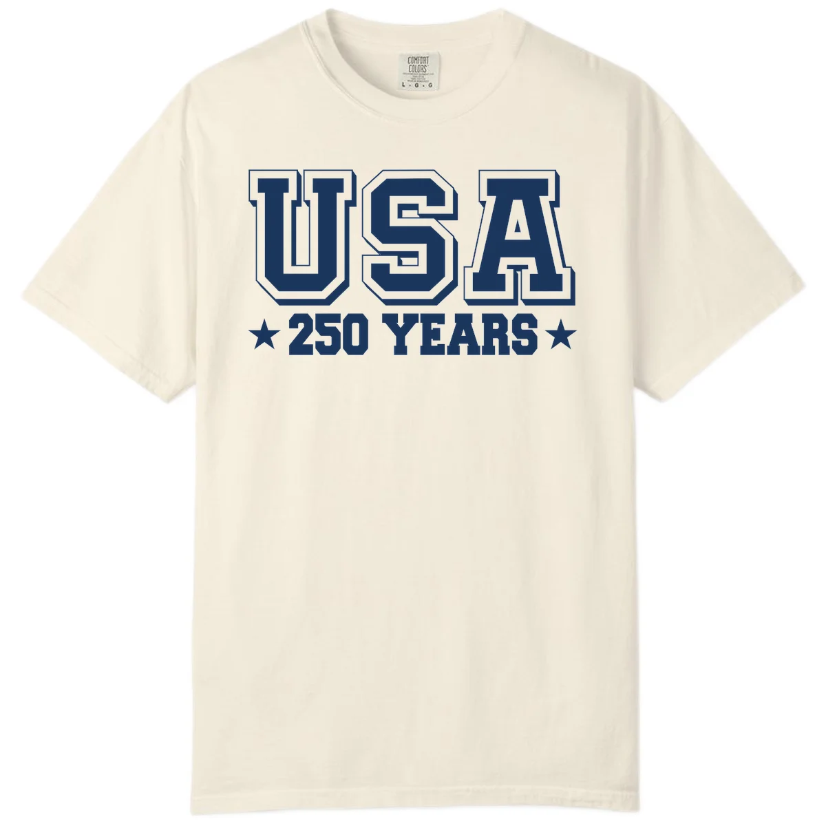 America's 250th Anniversary Commemorative Design Comfort Color in Ivory