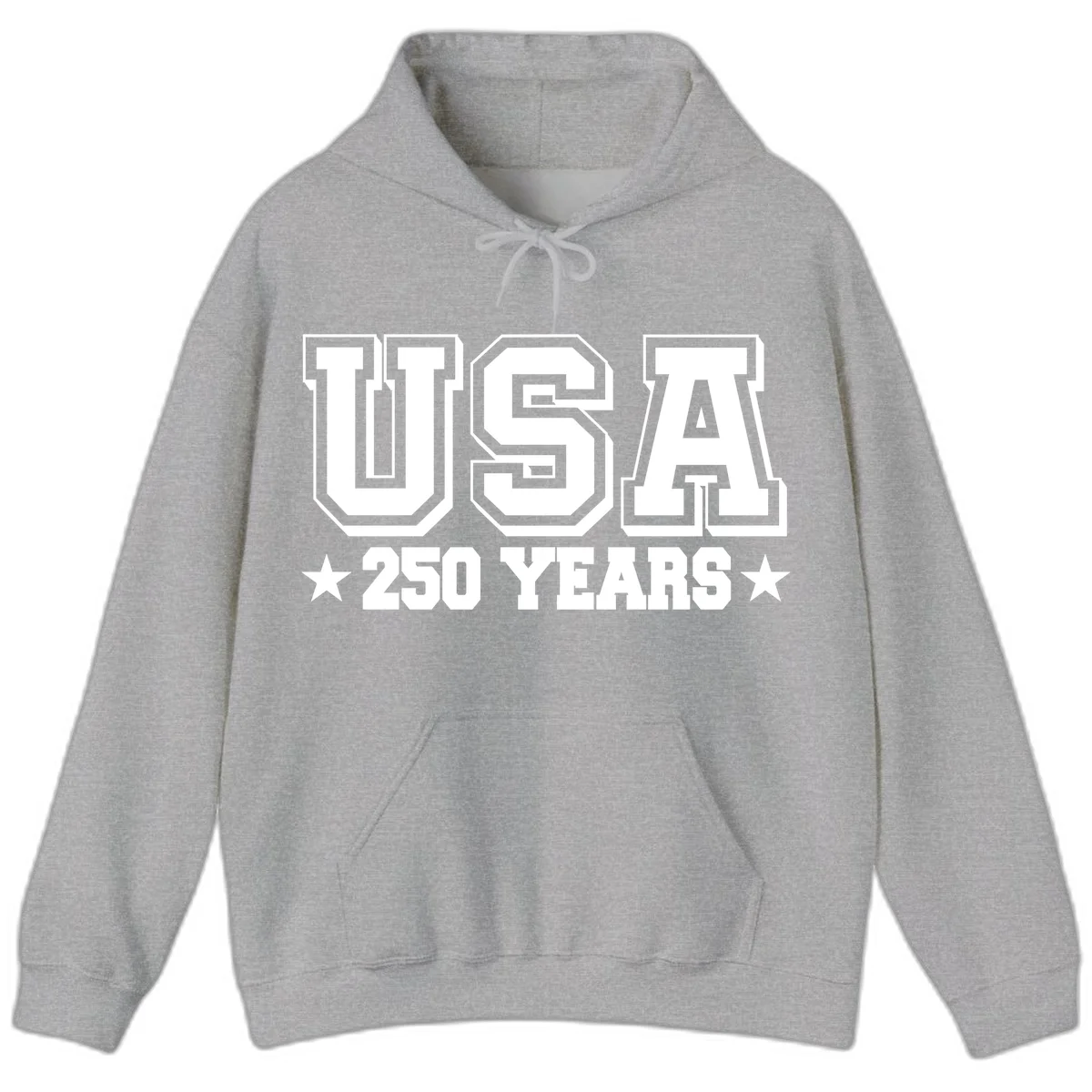 America's 250th Anniversary Commemorative Design Hoodie in Sport Grey