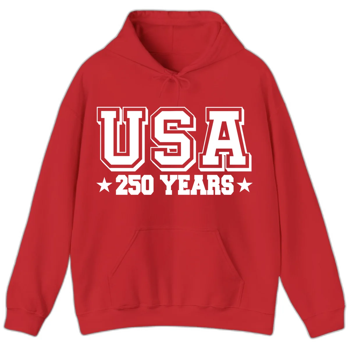 America's 250th Anniversary Commemorative Design Hoodie in Red