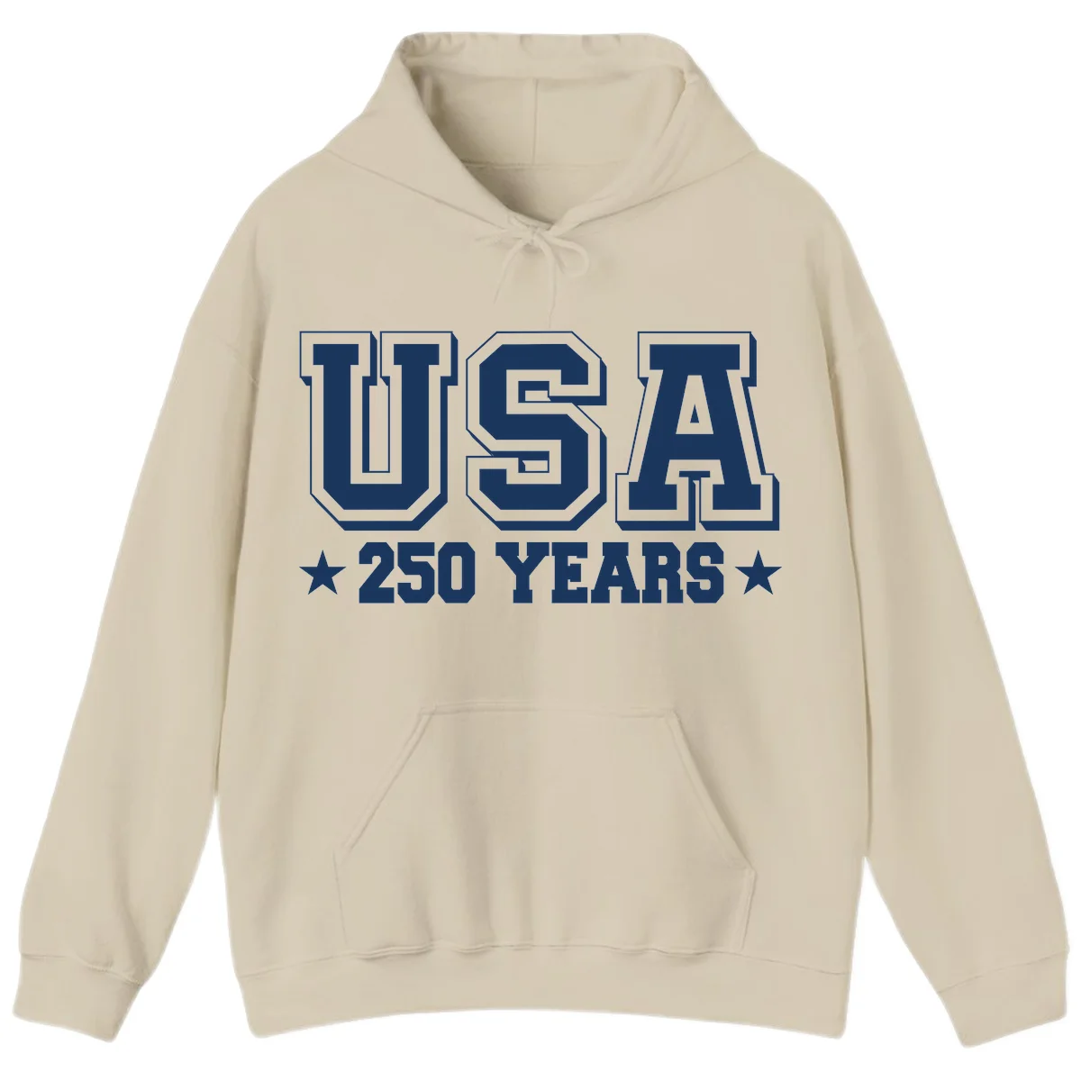 America's 250th Anniversary Commemorative Design Hoodie in Sand