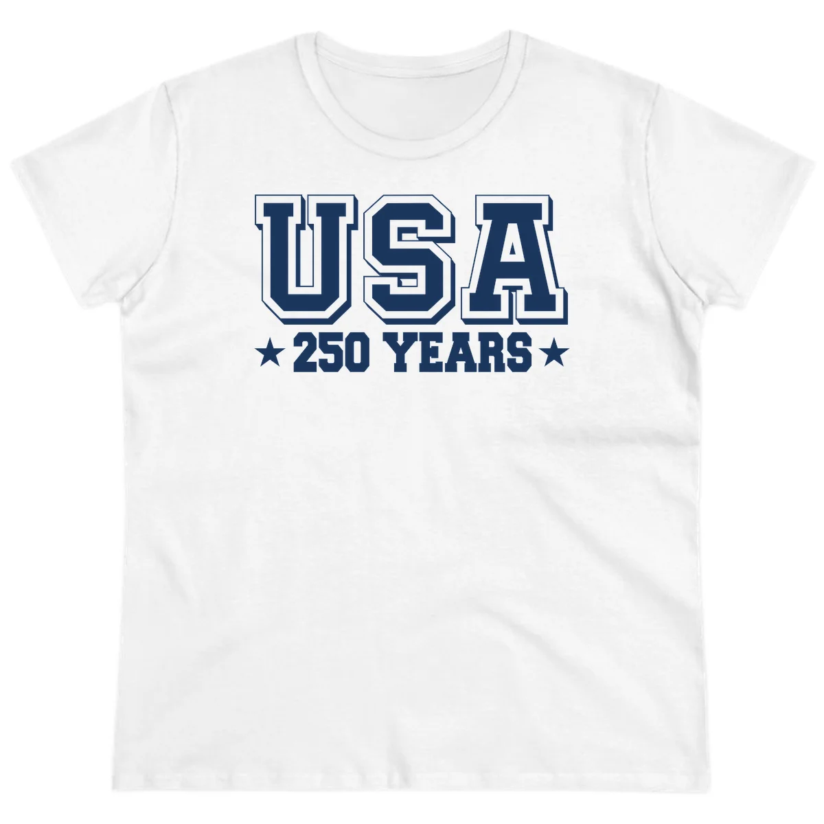 America's 250th Anniversary Commemorative Design Ladies Tee in White