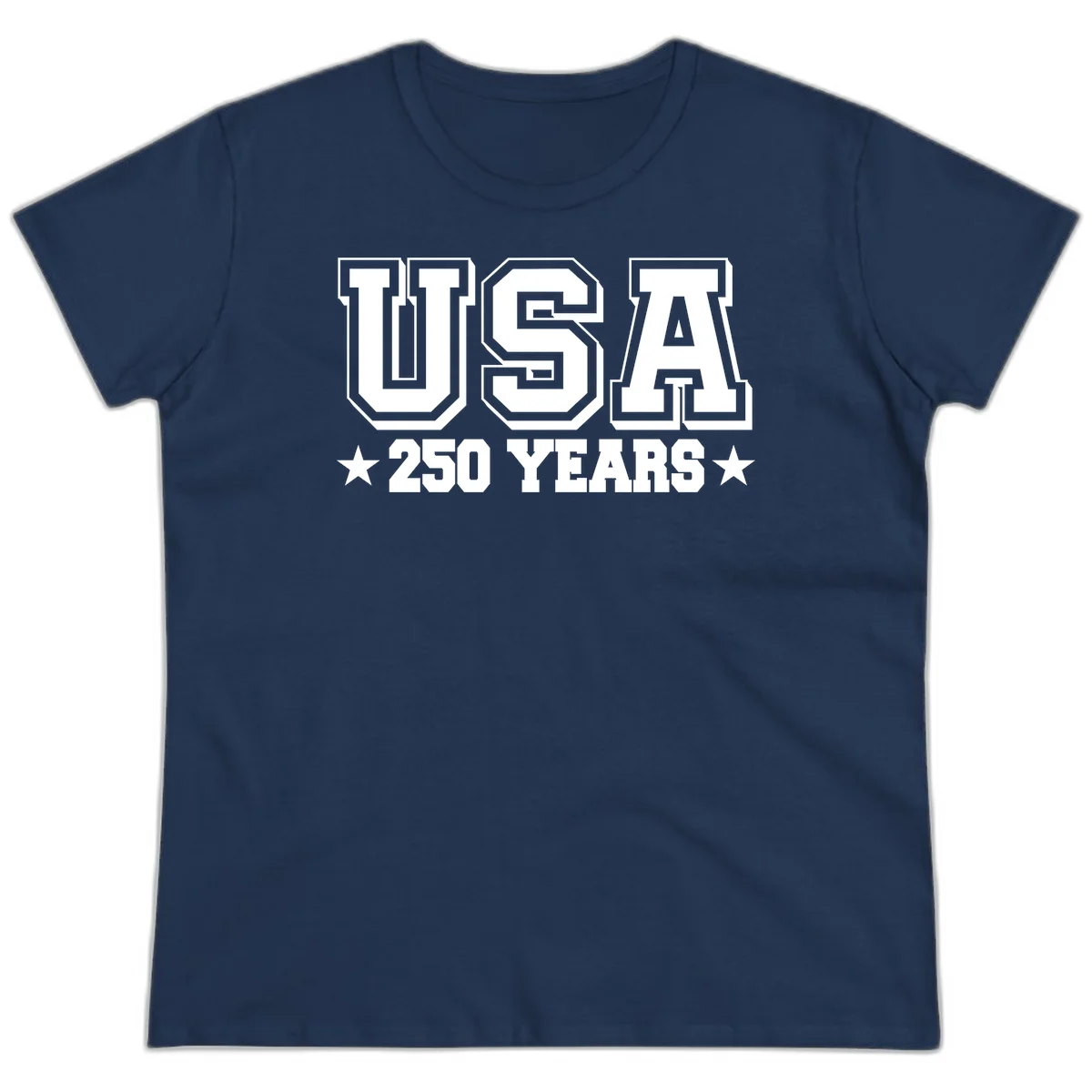 America's 250th Anniversary Commemorative Design Ladies Tee in Navy