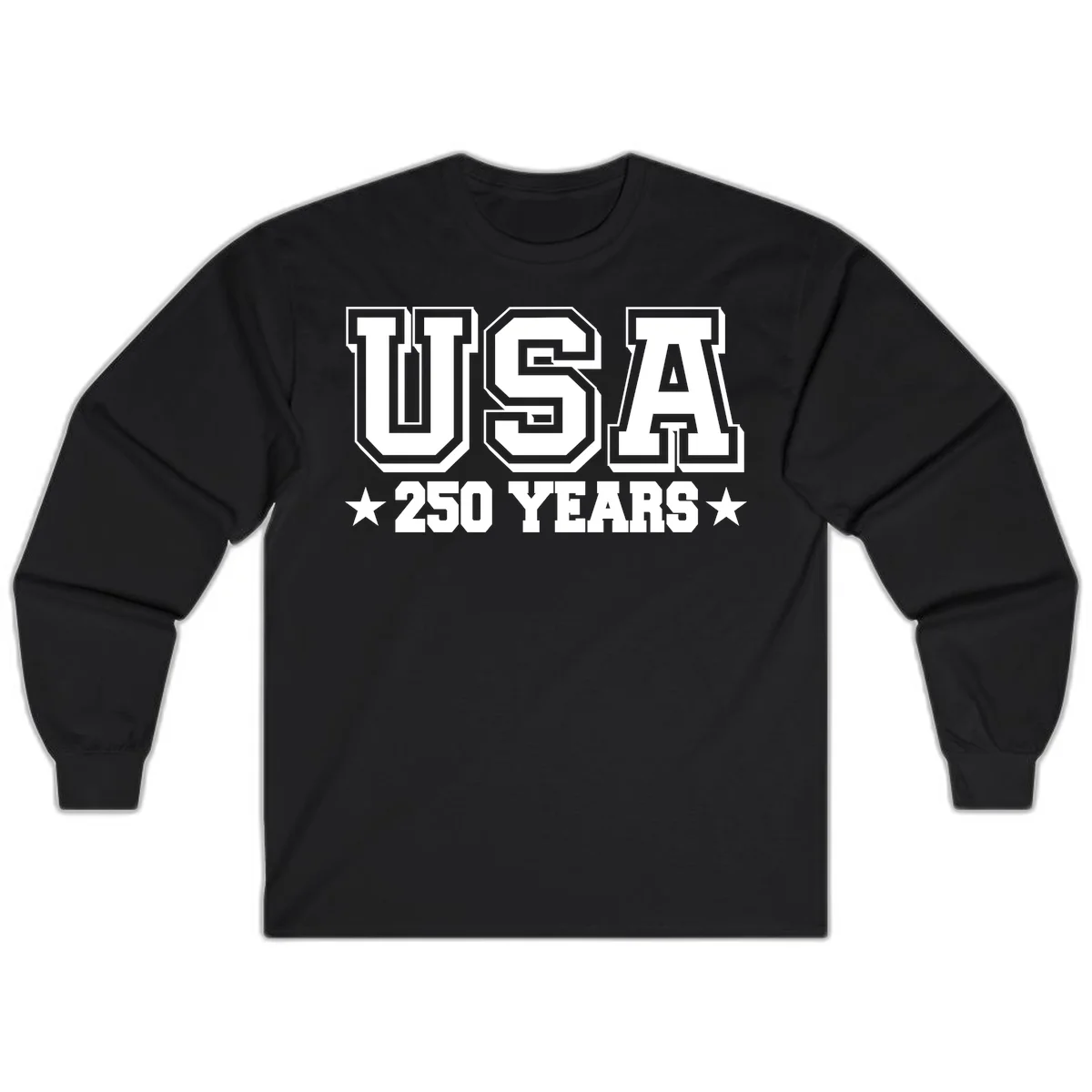 America's 250th Anniversary Commemorative Design Long Sleeve in Black