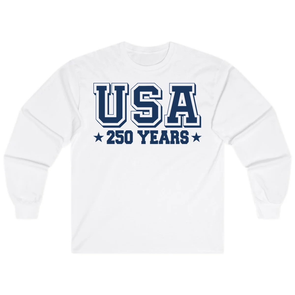America's 250th Anniversary Commemorative Design Long Sleeve in White
