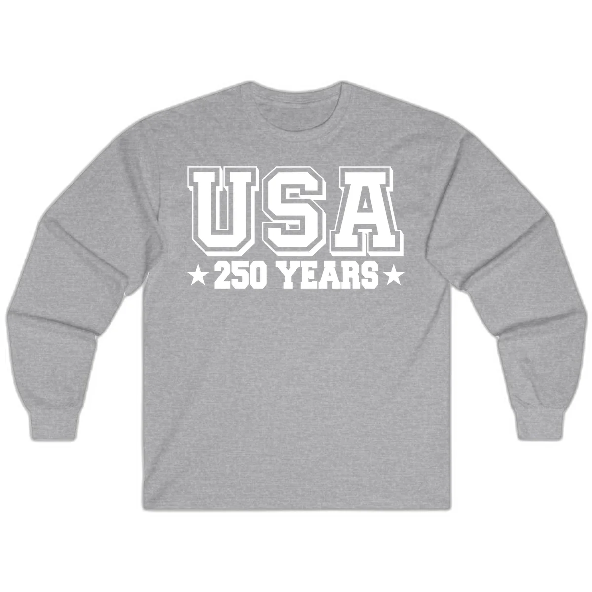 America's 250th Anniversary Commemorative Design Long Sleeve in Sport Grey
