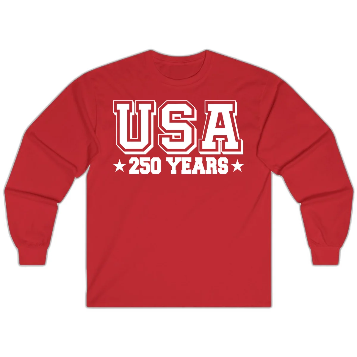 America's 250th Anniversary Commemorative Design Long Sleeve in Red