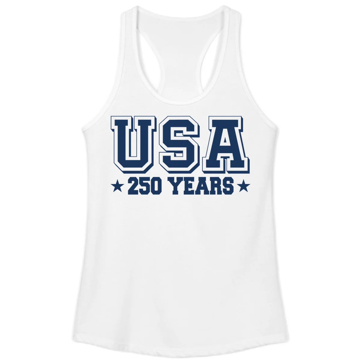 America's 250th Anniversary Commemorative Design Ladies Tank in White