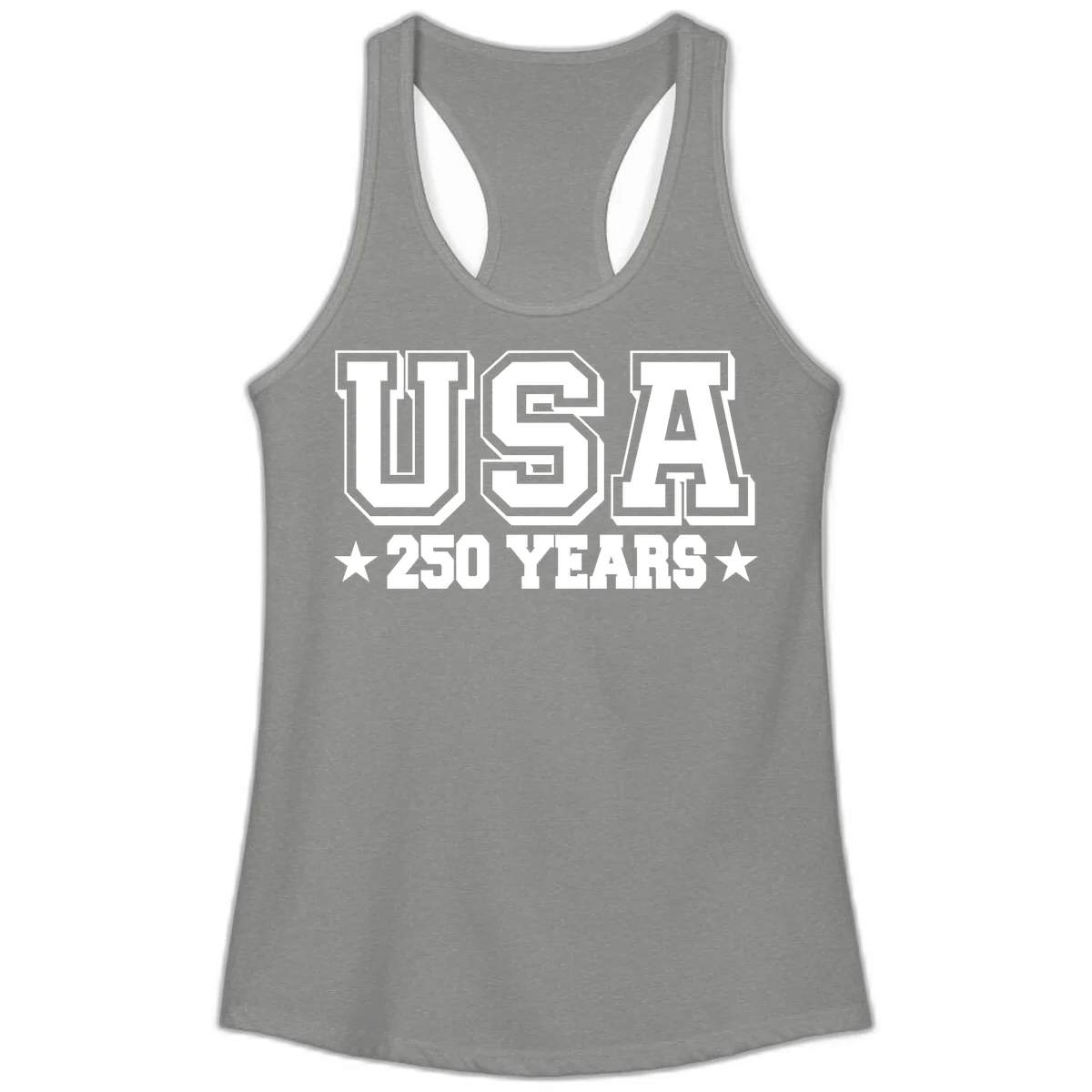 America's 250th Anniversary Commemorative Design Ladies Tank in Heather Grey