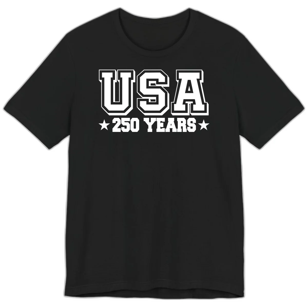 America's 250th Anniversary Commemorative Design Premium T-Shirt in Black