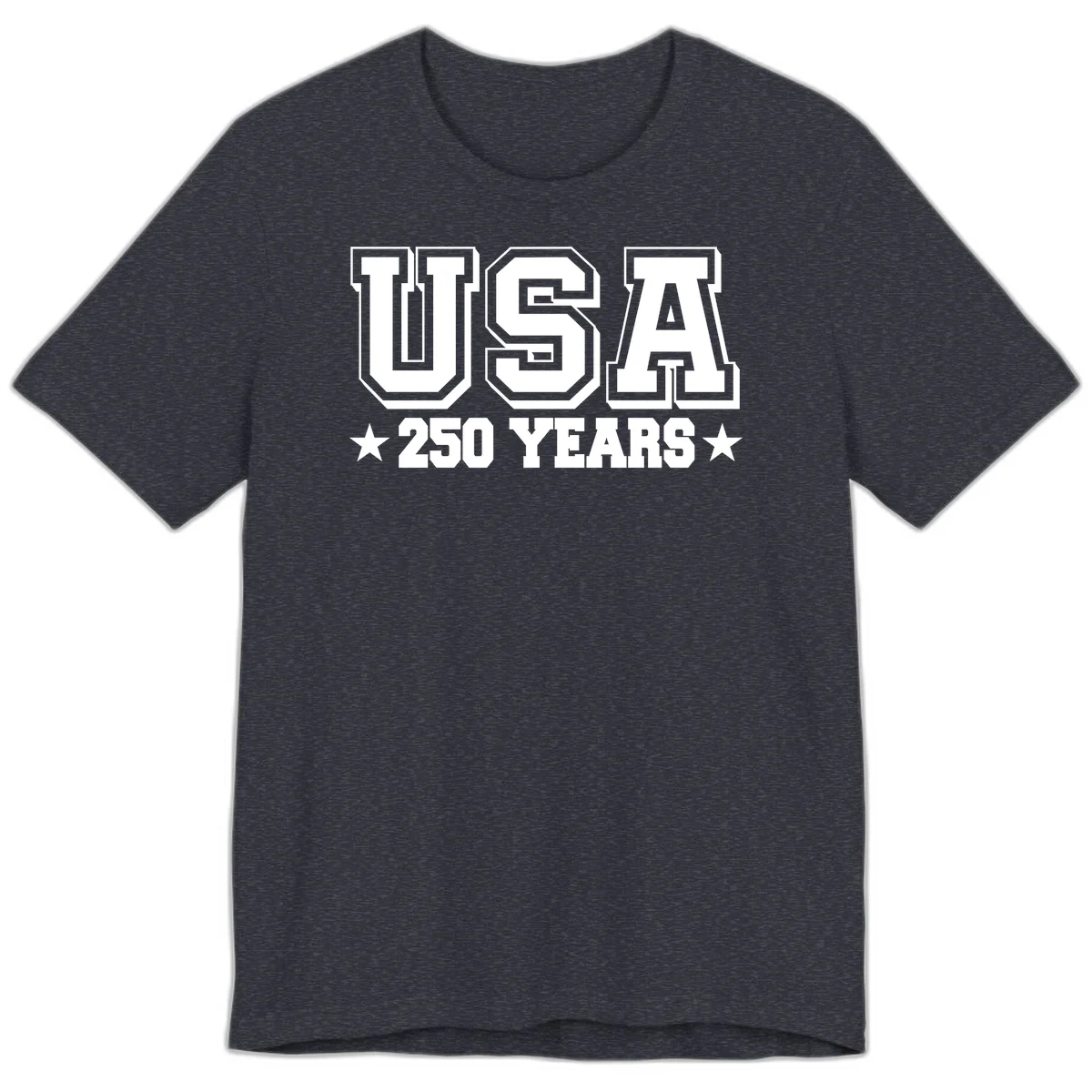 America's 250th Anniversary Commemorative Design Premium T-Shirt in Heather Navy