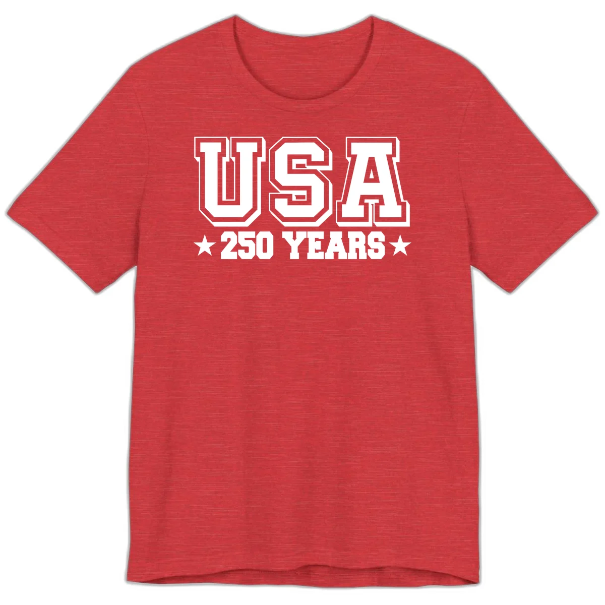 America's 250th Anniversary Commemorative Design Premium T-Shirt in Heather Red