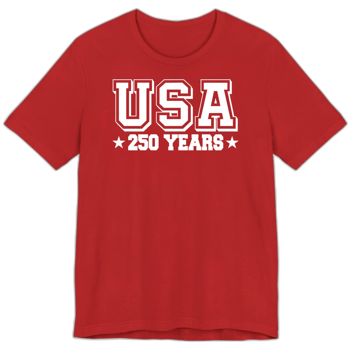 America's 250th Anniversary Commemorative Design Premium T-Shirt in Red