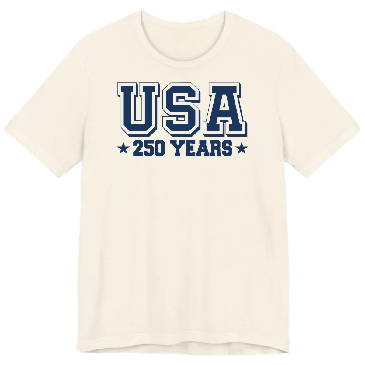 America's 250th Anniversary Commemorative Design Premium T-Shirt in Natural