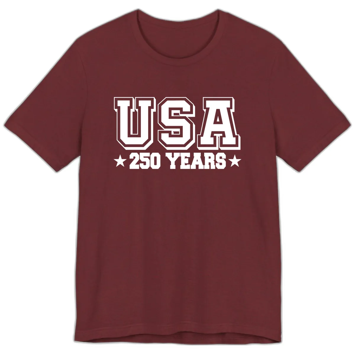 America's 250th Anniversary Commemorative Design Premium T-Shirt in Heather Cardinal