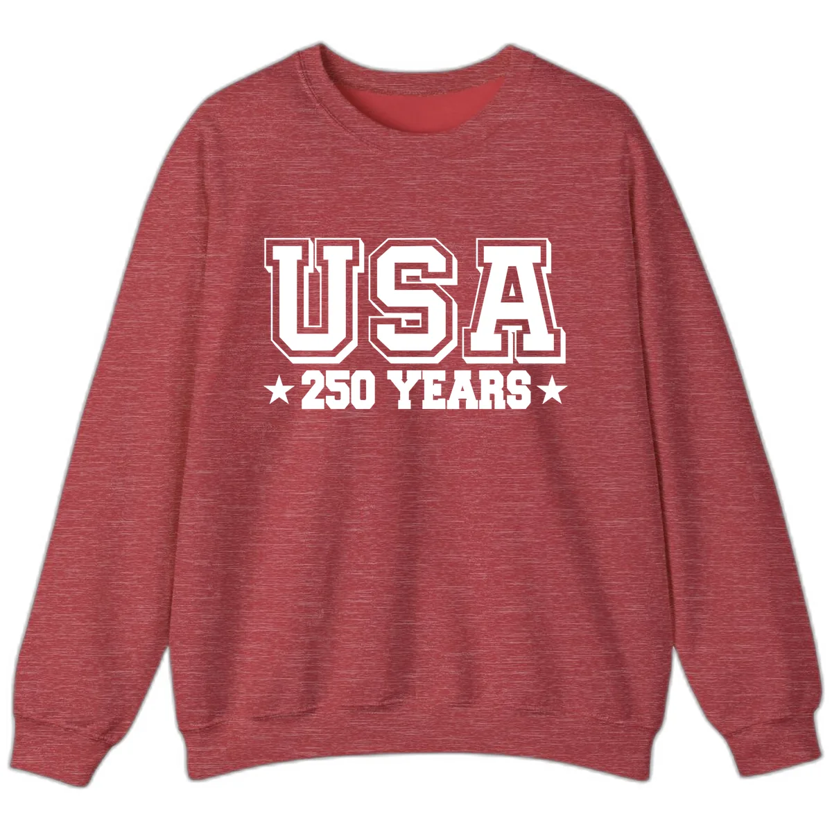 America's 250th Anniversary Commemorative Design Sweatshirt in Heather Scarlet Red