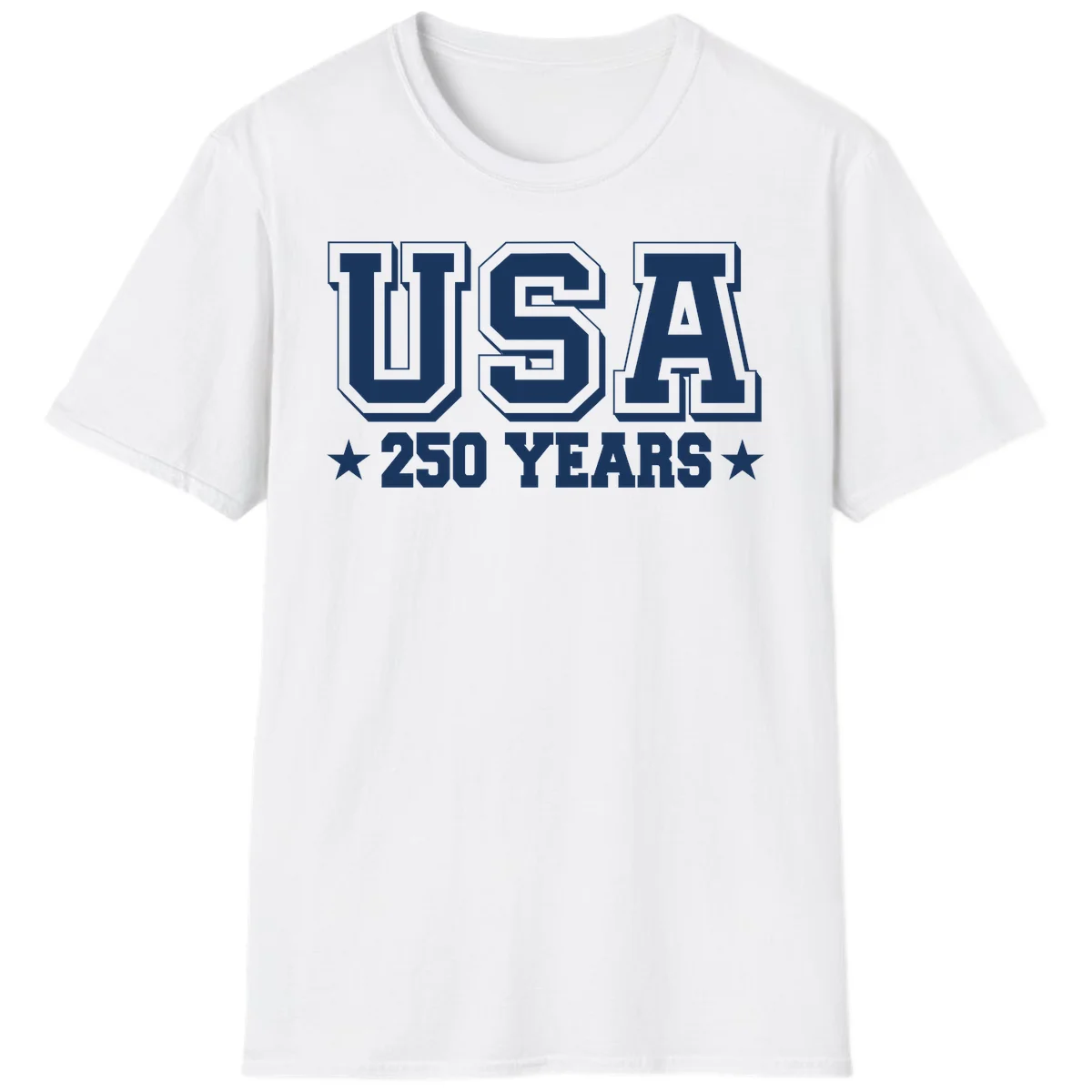 America's 250th Anniversary Commemorative Design T-Shirt in White