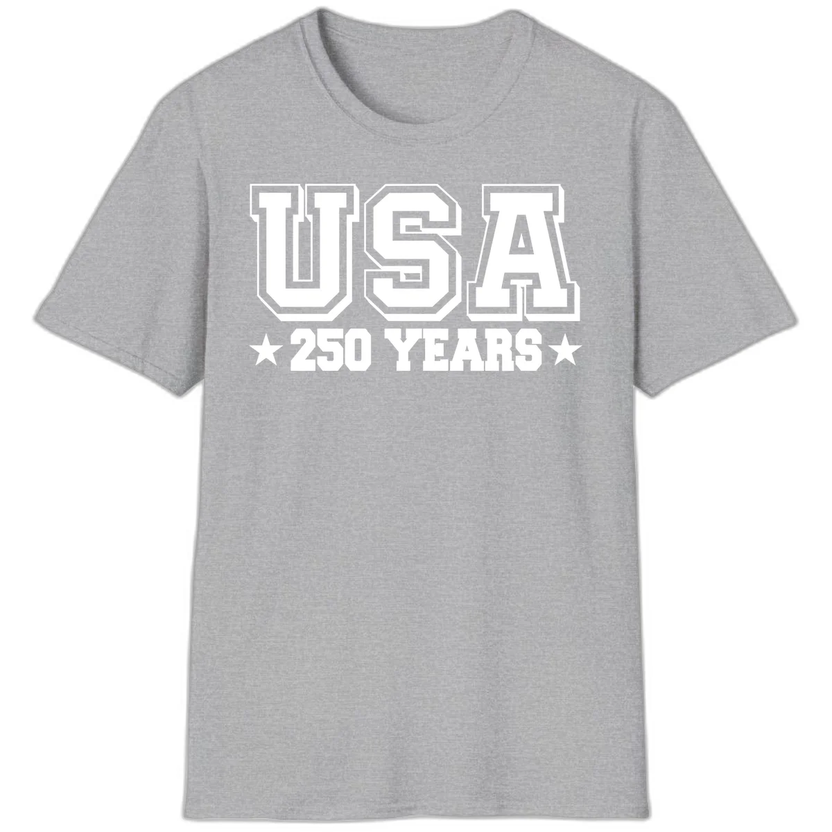 America's 250th Anniversary Commemorative Design T-Shirt in Sport Grey