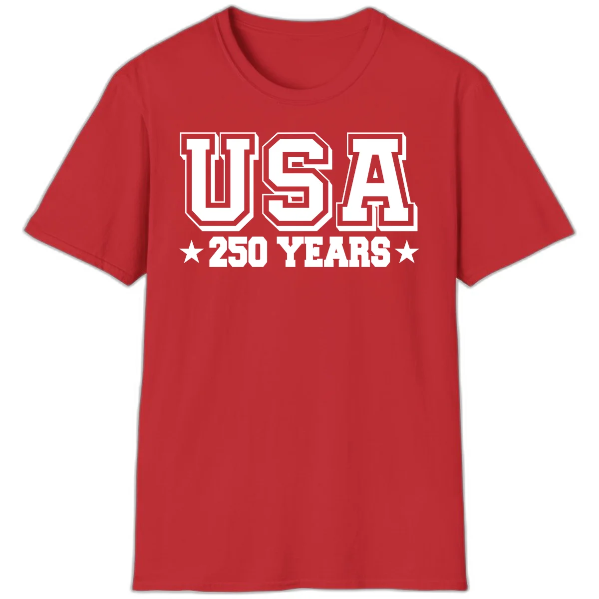 America's 250th Anniversary Commemorative Design T-Shirt in Red