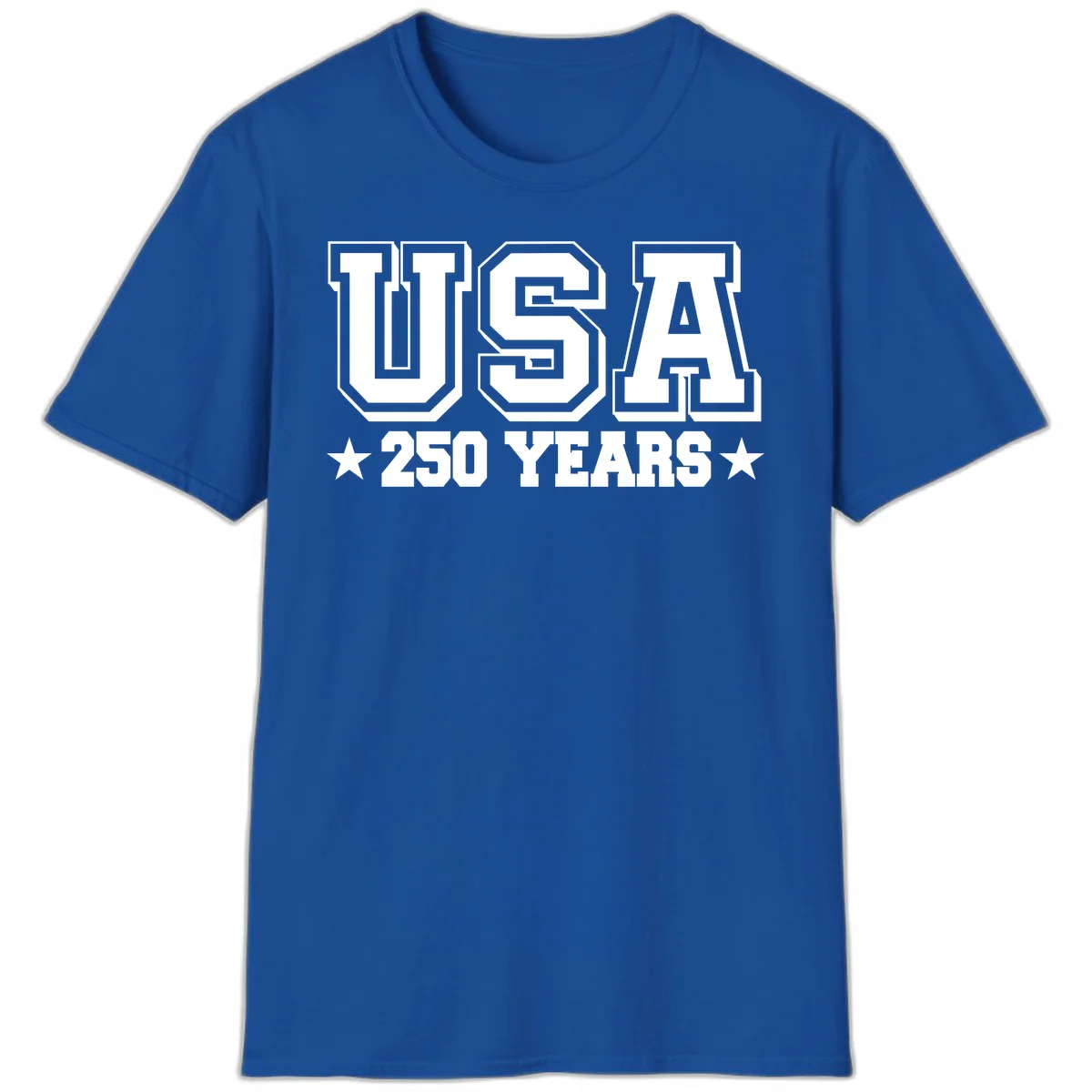 America's 250th Anniversary Commemorative Design T-Shirt in Royal