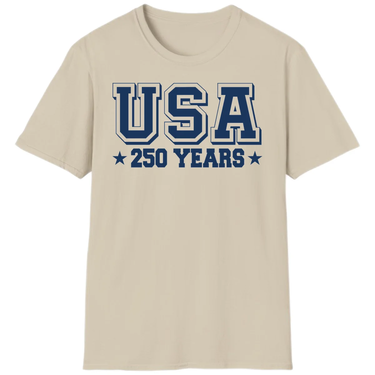 America's 250th Anniversary Commemorative Design T-Shirt in Sand