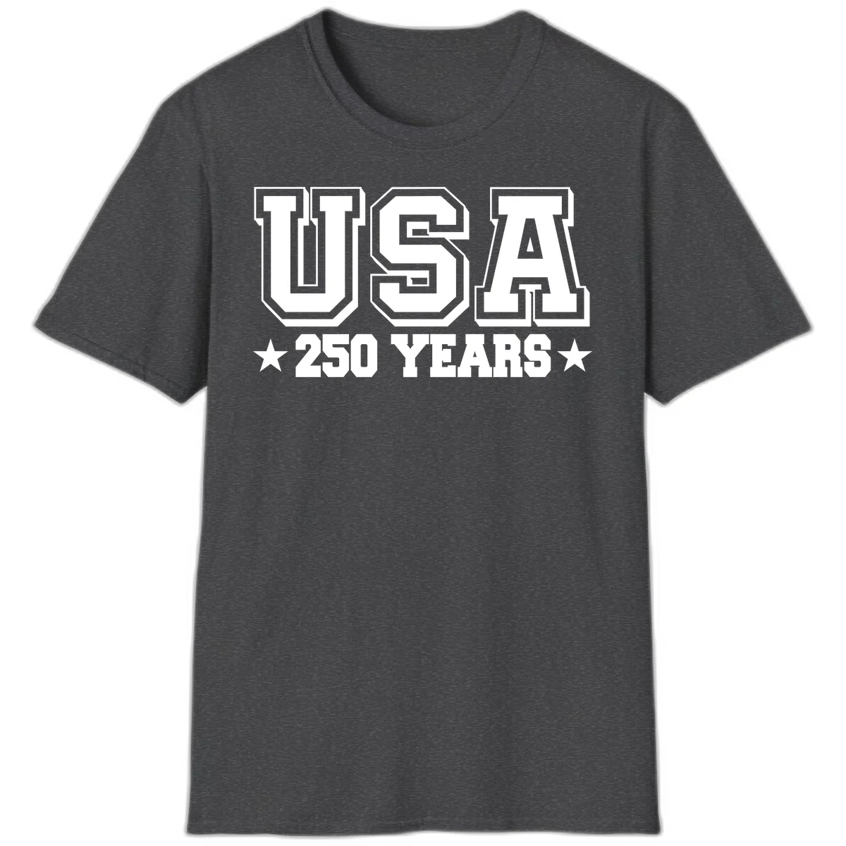 America's 250th Anniversary Commemorative Design T-Shirt in Dark Heather