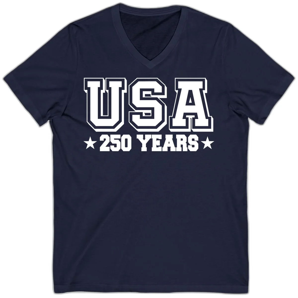 America's 250th Anniversary Commemorative Design V-Neck in Navy
