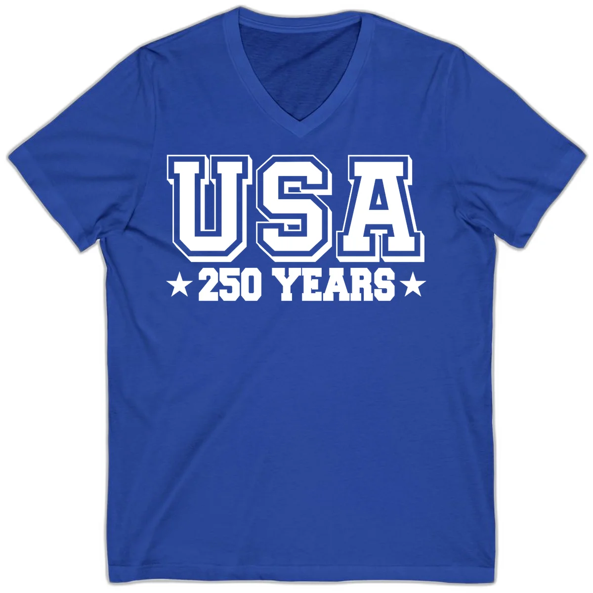 America's 250th Anniversary Commemorative Design V-Neck in True Royal